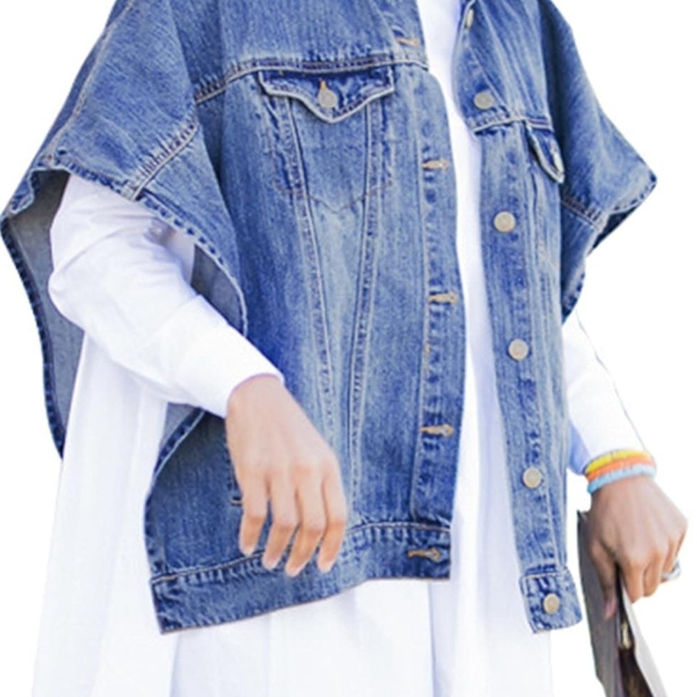 Denim Cape Vest
